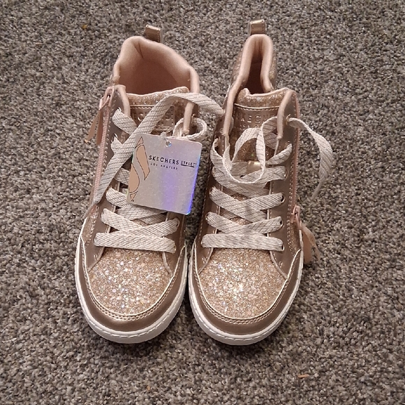 Skechers Other - Skechers Kids Shimmering High-Top Sneakers - Gold